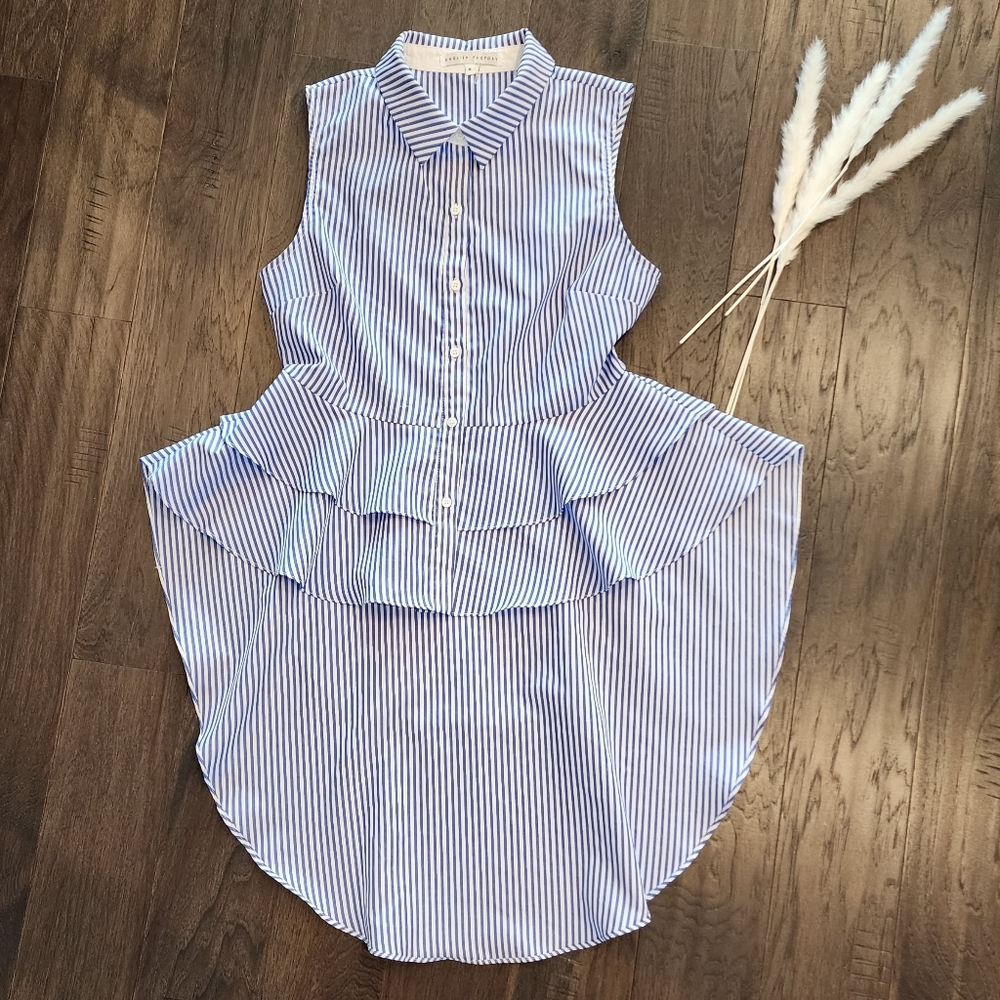 English Factory, size M, white/blue stripes